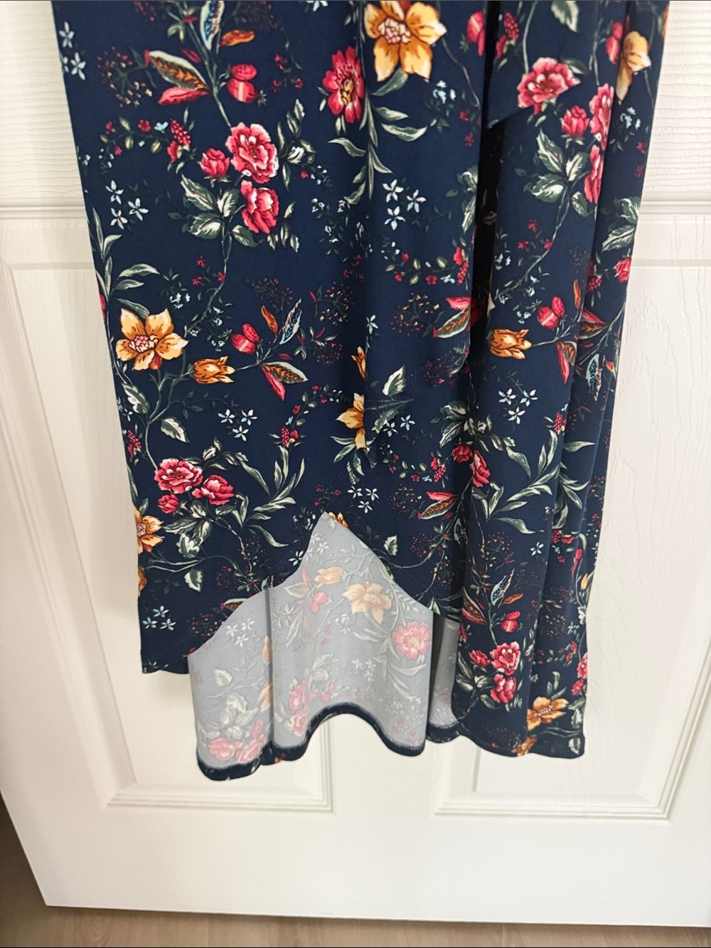 Kyonna Floral Wrap Maxi Dress - Navy - Picture 6 of 7